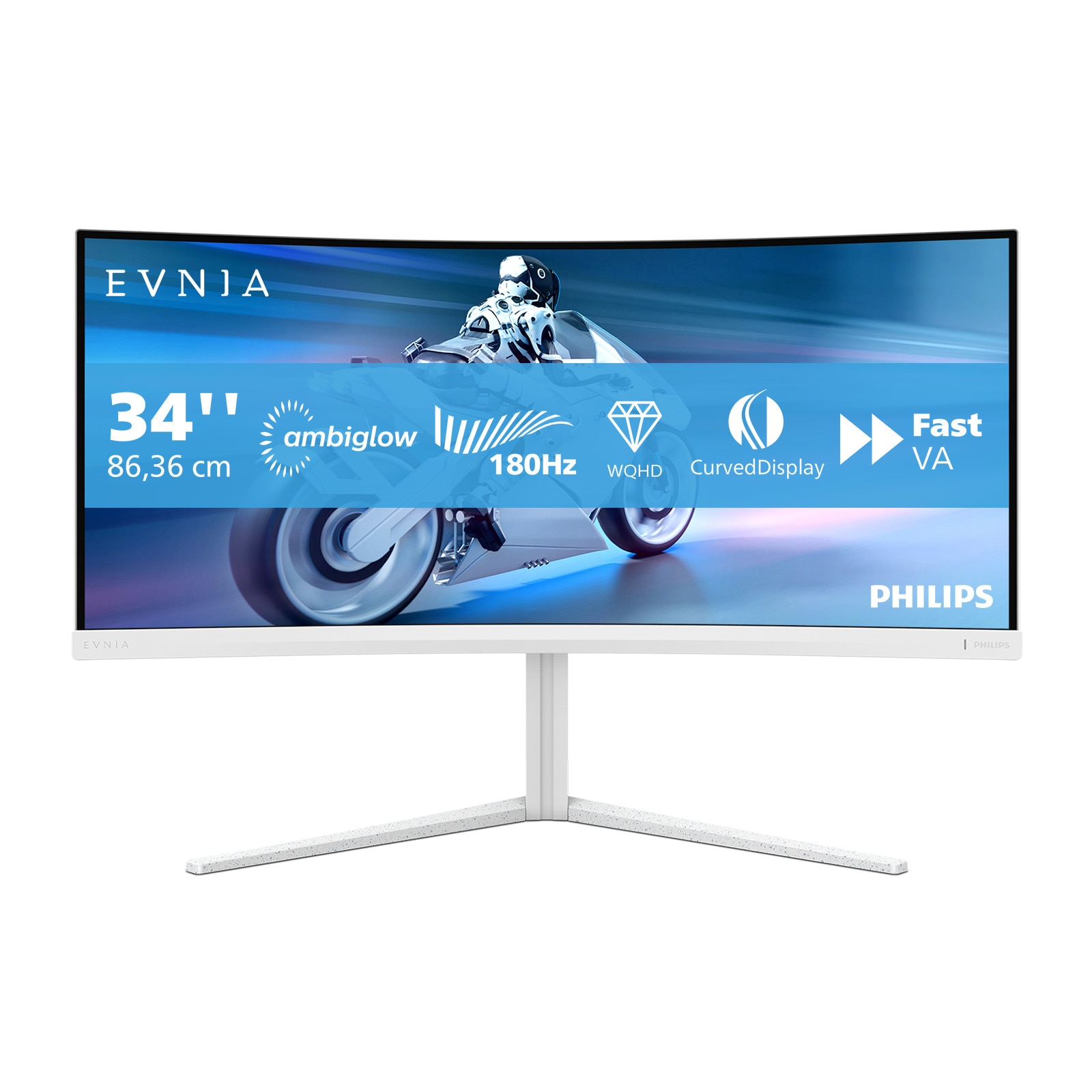Philips Evnia 34M2C5501A 34 Zoll UWQHD VA LED 21:9 180 Hz Gaming Monitor 34M2C5501A/00