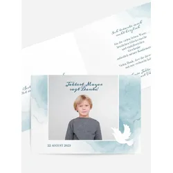 Dankeskarten Konfirmation selbst gestalten mit Spruch und Fotos im Onlinedesigner bei Meine-Kartenmanufaktur.de