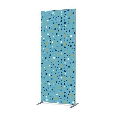 SHOWDOWN Displays Showdown Textil Raumteiler Deko - 100-200 Punkte - Blau - Aluminiumrahmen - Schwarz