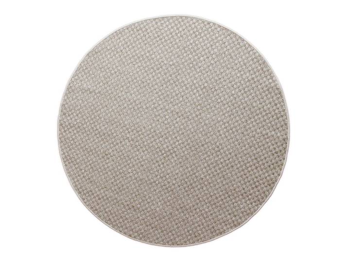 Tapis rond motif damier beige160 rd.