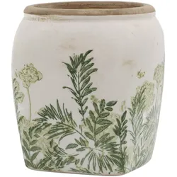 Chic Antique Laval Übertopf mit Blumendruck | Keramik im Landhausstil, 13 cm, Ø 12 cm