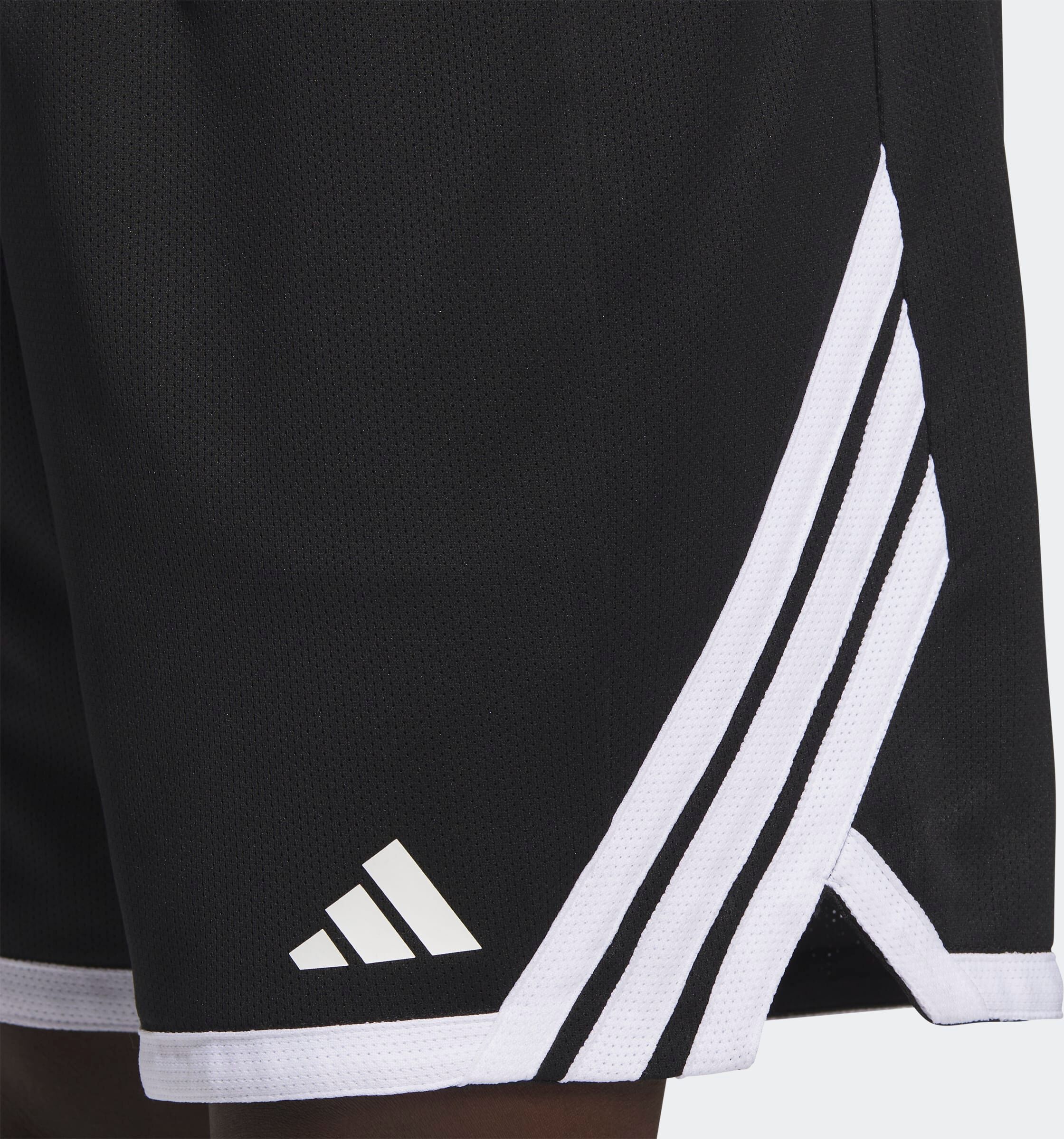 Trainingsshorts ADIDAS PERFORMANCE "3G SPEED AEROREADY", Damen, Gr. L, N-Gr, schwarz-weiss (schwarz, weiß, normal, gr.), Obermaterial: 100% Polyester, Hosen Trainingsshorts, für Basketballtraining und auf dem Platz, mit AEROREADY, aus Polyester schwarz, w