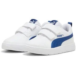 PUMA Courtflex V3 Sneaker mit Klettverschluss Kinder 08 - PUMA white/clyde royal 32
