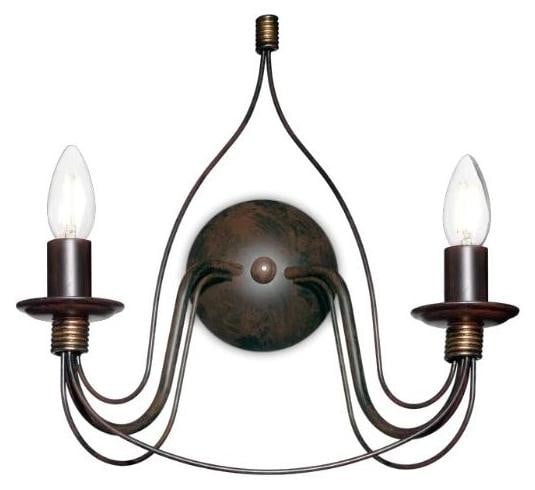 Ideal Lux CORTE AP2 Wandlamp, Mat, Bruin, 2 x E14, IP20