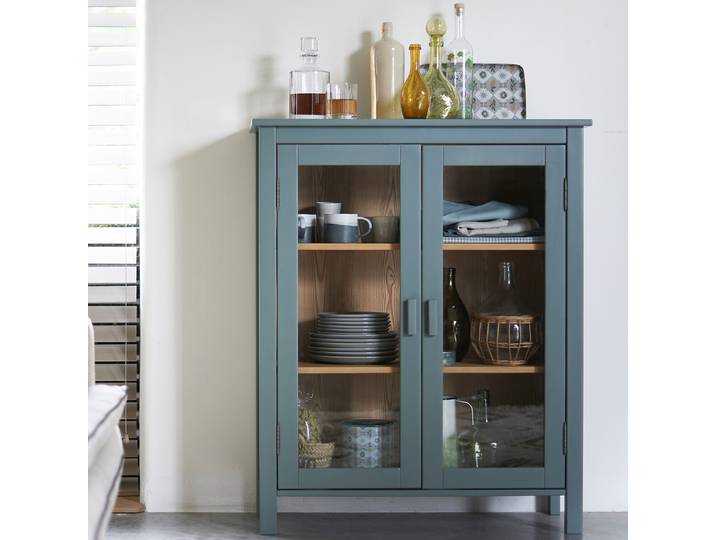 LA REDOUTE Vitrine basse, Alvina Vert Eucalyptus