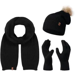 Rock Creek Schal Mütze Handschuhe Set Winterset