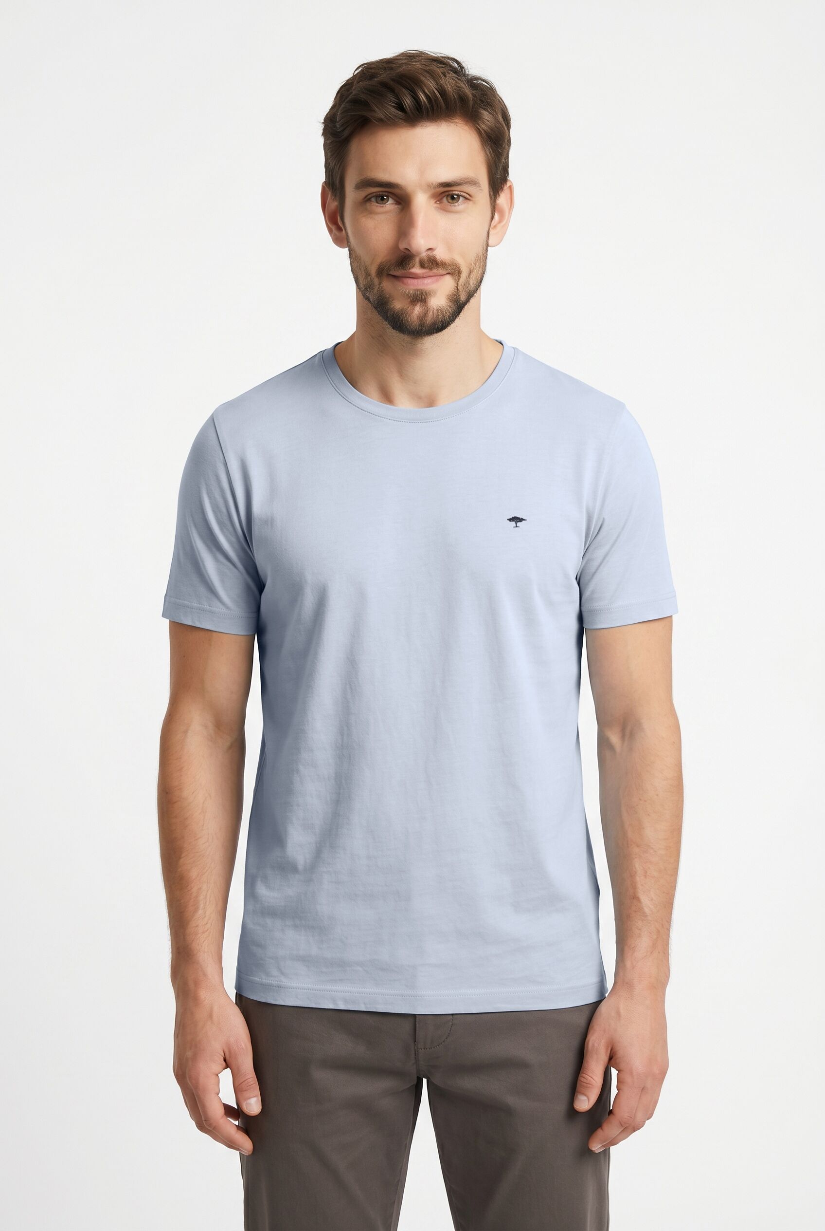 FYNCH-HATTON "FYNCH-HATTON Basic T-Shirt" Sommershirt in unifarben, mit Logostickerei summer breeze L