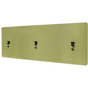 Mendler Tischtrennwand HWC-G75, grün, Akustik-Trennwand mit Textilbezug, 160 x 60cm