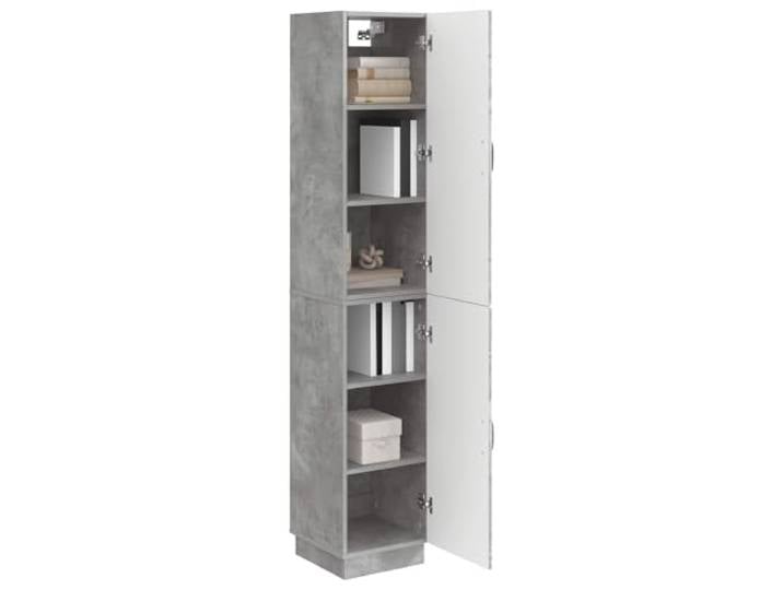 KTHLBRH Schrank-Set 2 Stück Grau Beton Holz Engineered Für den Innen- oder Garten, vielseitige Komponenten, einfache Bewegung, Stil und Funktionalität