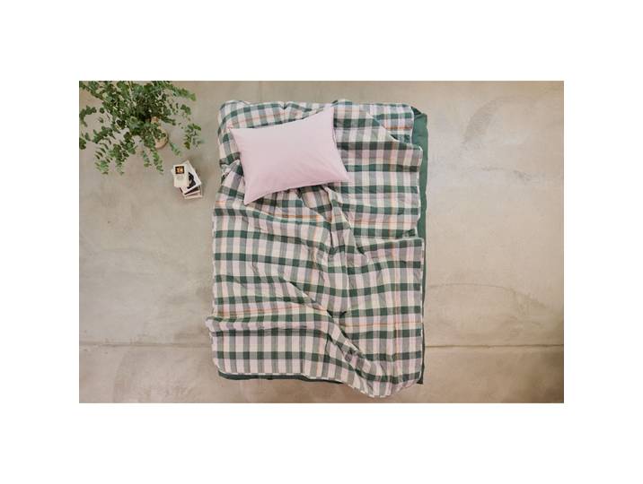 Lavie Bettüberwurf Caja dunkelgrün Polyester/Baumwolle 240 x 270 cm - Bettüberwurf