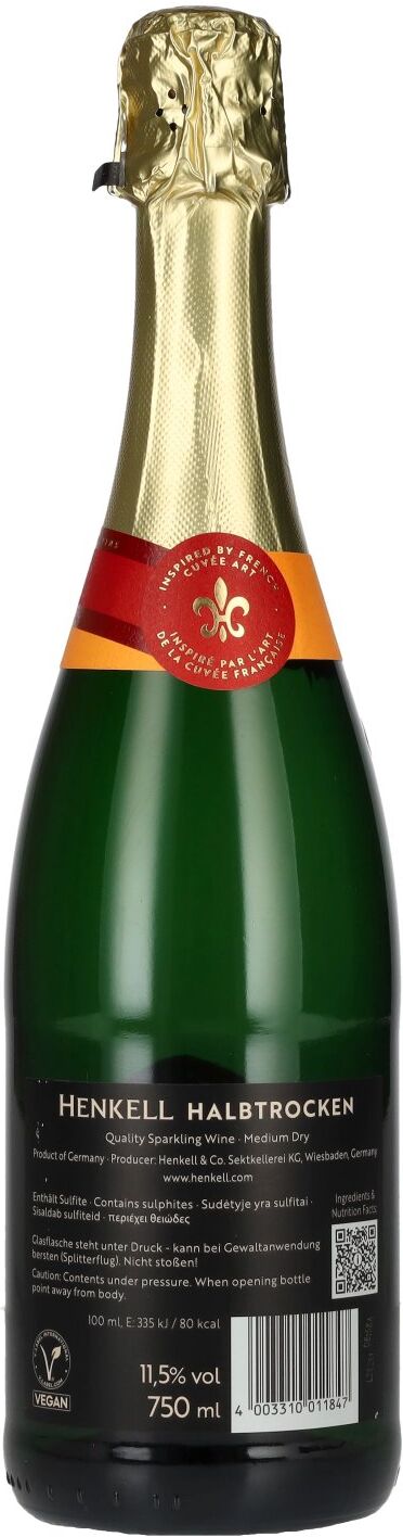 Henkell Sekt Henkell Halbtrocken 11,5% Vol. 0,75l