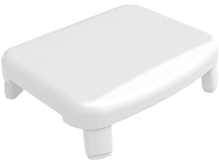 Bad-Stufe BISCHOF Easy Step , weiß, B:42cm H:11cm T:34cm, Kunststoff, Fußtritte, Bad-Stufe, Belastbarkeit bis 150Kg, hohe Standsicherheit.
