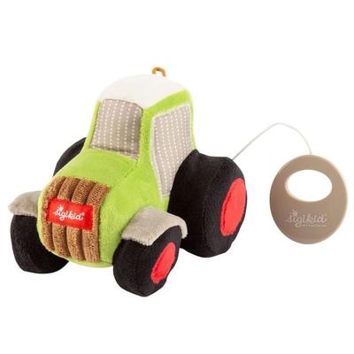 Sigikid 43531 - Baby Spieluhr Plüsch-Traktor, Melodie: Old McDonalds, 13x12x15cm