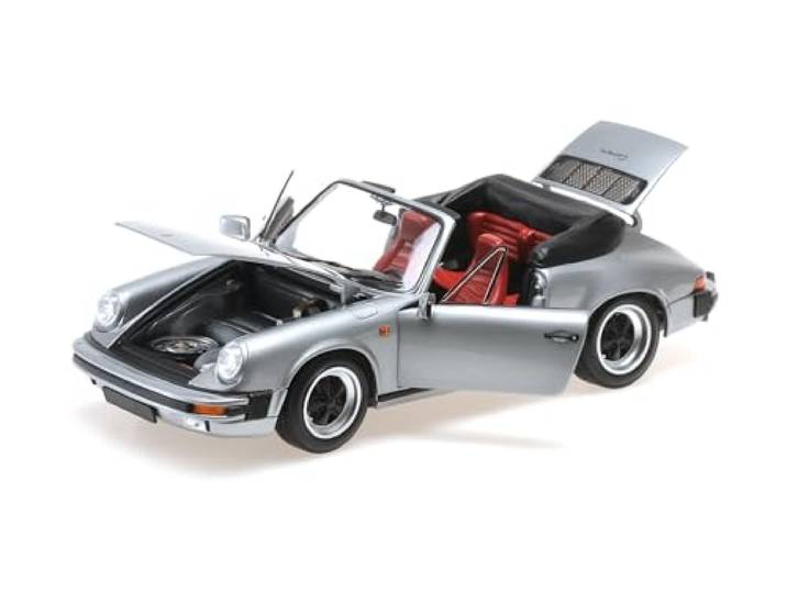 Minichamps 100063034 - Porsch. 911 Carrer. 3.2 Cabriolet Grey Metallic 1983 - maßstab 1/18 - Modellauto