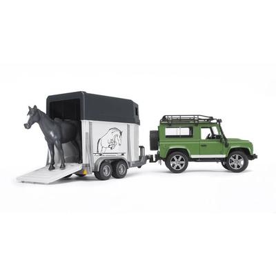 Bruder - Land Rover Defender mit Pferdeanhänger