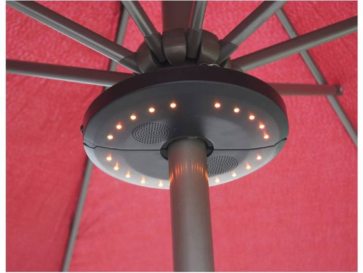 Eclairage de jardin Umbrella pour parasol - Enceinte arceau