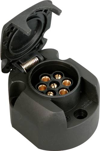 IWH 010207 Anhänger-Steckdose [Steckdose 7polig - Stecker 7polig] Kunststoff