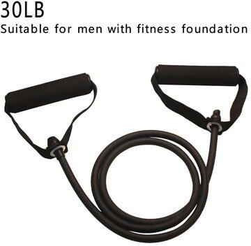 Market Central Full Body Resistance Bands With Handles Set For Home Gym Strength Training & Fitness Workouts black