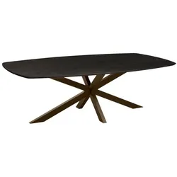 MAISON Esstisch Newark 275 x 130 cm Holz Schwarz