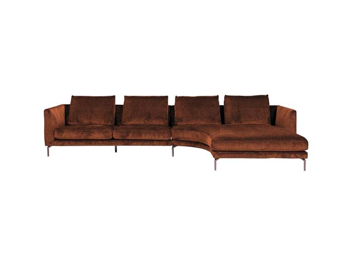 Ecksofa Lovis Stoff Orange B 371 T 177 cm