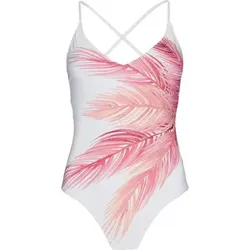 BARTS Damen Badeanzug Tasman Plunge One Piece, Größe 36 in Weiß Weiß