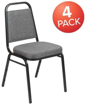 Lancaster Home "4 Pack Trapezoidal Back Stacking Banquet Chair - 20.25""D x 17.5""W x 36""H"