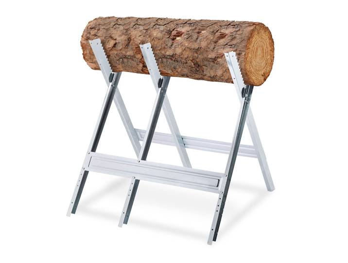 Sägebock Metall Silber