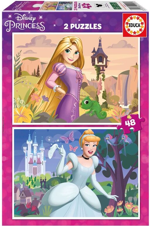 Puzzles 2x48 pcs Disney : Raiponce + Cendrillon - Educa