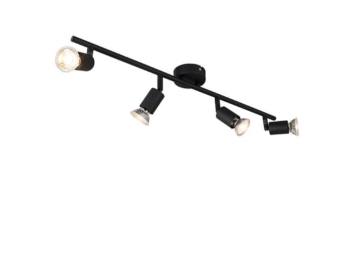 Spot industriel noir inclinable 4 lumières - Jeany
