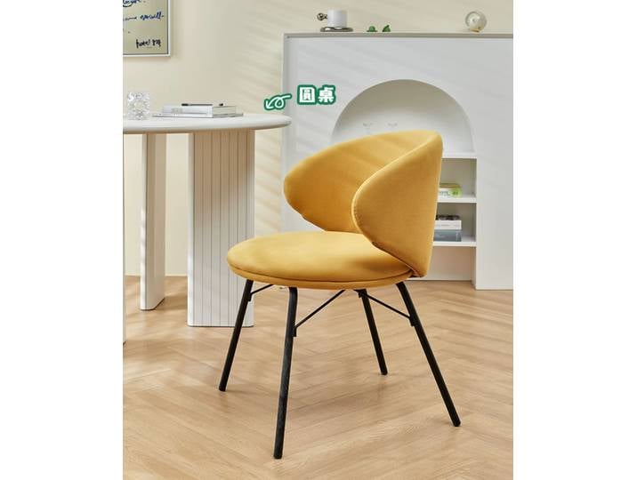 Chaise de salon nordique avec dossier rembourré, chaise de salle à manger, chaise de loisirs, mobilier pour café, chaise de négociation