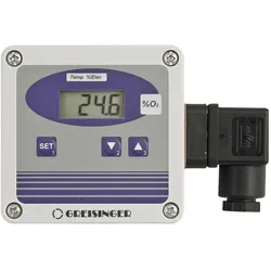Greisinger Luftfeuchtemessgerät (Hygrometer) Luftsauerstoff Messumformer inkl. Sensor OXY3690MP, Thermometer + Hygrometer