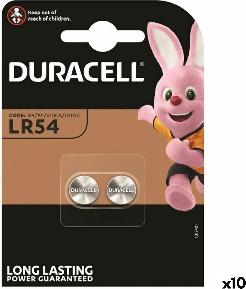 Duracell LR54 alkaline batterijen, 10 stuks