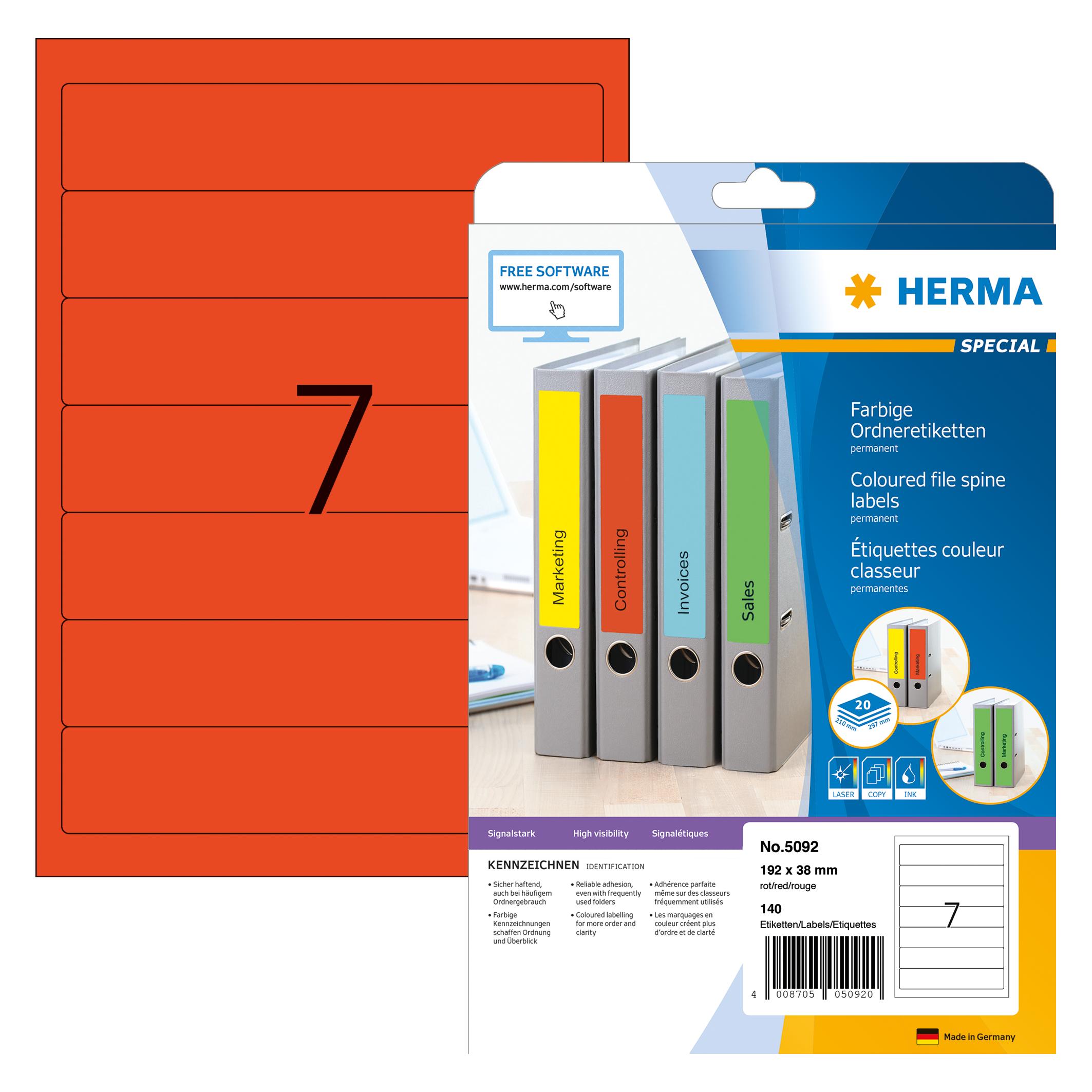 Herma Ordneretiketten A4 (5092)