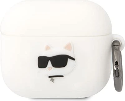 Karl Lagerfeld KLA3RUNCHH AirPods 3 cover white/white Silicone Choupette Head 3D