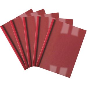GBC Thermobindemappen LinenWeave, A4, 1.5mm, 15 Blatt, Leinen-Karton, rot, 100 Stück