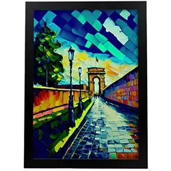 POSTER Gedenkstätte Berliner Mauer Im Ölgemälde Stil A4 Rahmenlos