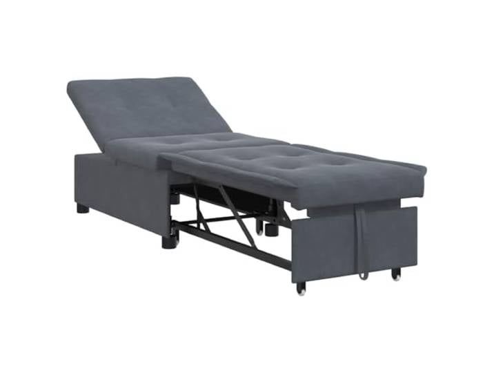 vidaXL Schlafsofa Dunkelgrau 194 x 67 x 82 cm Samt Wechselt mühelos zwischen Sofa, Bett und Liegesessel, Einfach in ein Bett zum Schlafen oder Entspannen umzuwandeln,