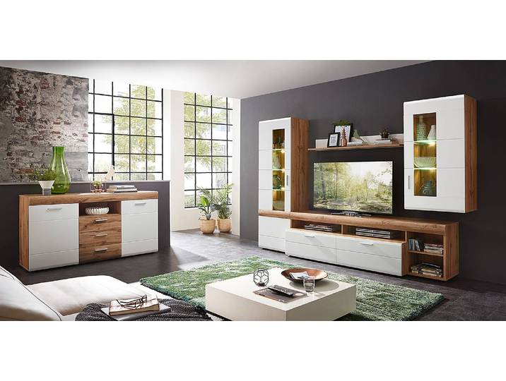 Buffet Loctuga 160 x 89 x 43cm Blanc/Marron