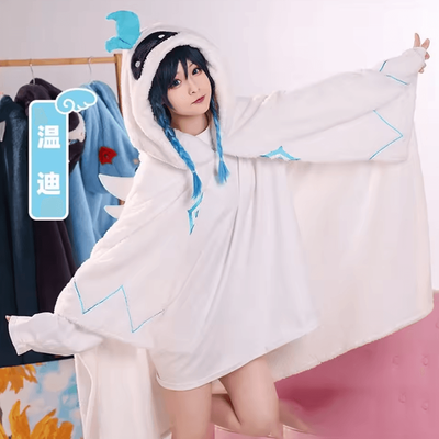 Inspire Curations Zhongli Genshin Impact Wearable Hooded Cloak Blanket zz 8 100x160cm(39x63inch)