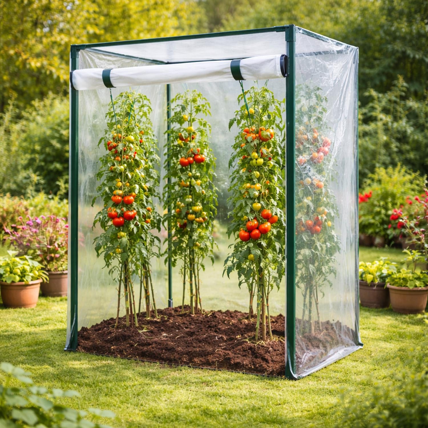 Mojawo Kas voor tomaten met folie, B/D/H: 100 x 50 x 150 cm