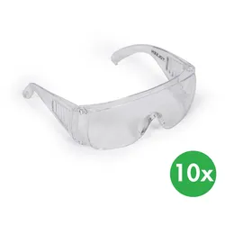 Schutzbrille, klar, 10er Pack
