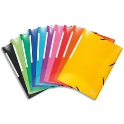 Exacompta Sammelmappe mit 3 Klappen und Gummizug Maxi Kapazität Iderama A4