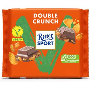 Ritter-Sport Tafelschokolade Double Crunch, vegan, 100g