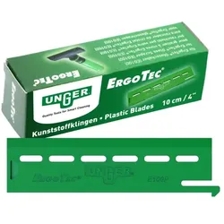 Unger E100P ErgoTec Glasschaberklingen Kunststoff 10 cm 8 Klingen für Glasschaber, 10 cm Breite