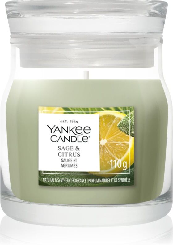 Yankee Candle Sage & Citrus scented candle Signature 110 g