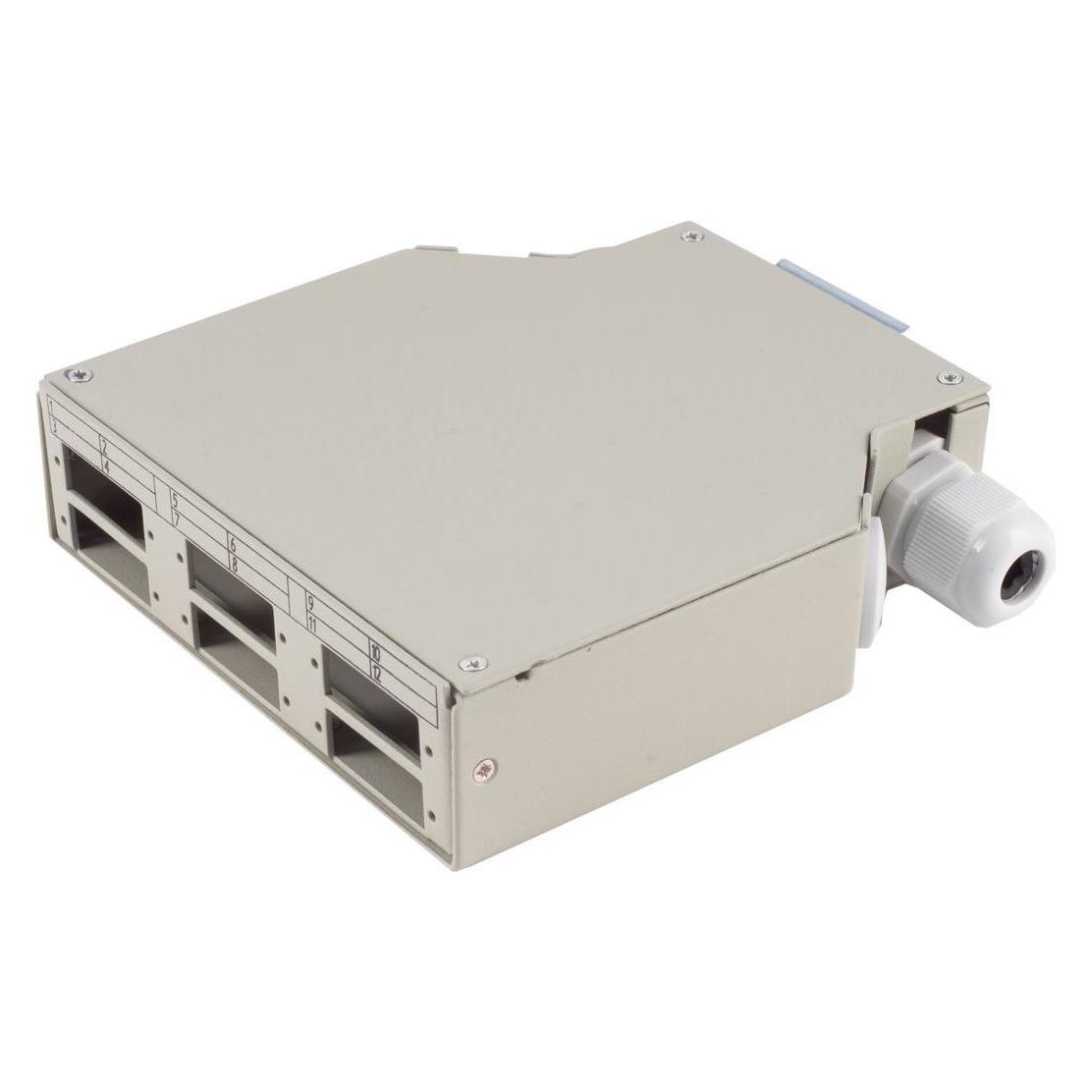 Shiverpeaks S/CONN maximum connectivity LWL-Verteilerbox, Metall, 6-fach, DIN rail, grau (Netzwerk Zubehör) (07-65010)