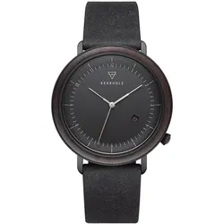 KERBHOLZ - CLEMENS RECYCLED LEATHER - sandelholz schwarz / 30 MM