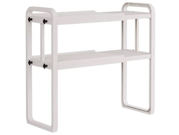 CVdrtyED Mikrowellenregal Erweiterbares Metall-Mikrowellenregal, 2 Ebenen, Für Küche, Geschirr, Aufbewahrung, Theke, Reiskocher, Ständer Für Zuhause Küchenregal Stehend(White)