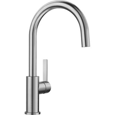 Küchenarmatur BLANCO "CANDOR", silber (edelstahl gebürstet), B:5,2cm H:37,1cm T:23,9cm, Edelstahl, Armaturen, Hochdruck, hochwertige Ausführung in massivem Edelstahl