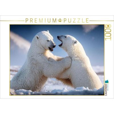 CALVENDO Puzzle Ein ritualisierter Kampf | 1000 Teile Lege-Größe 64x48cm Foto-Puzzle für glückliche Stunden